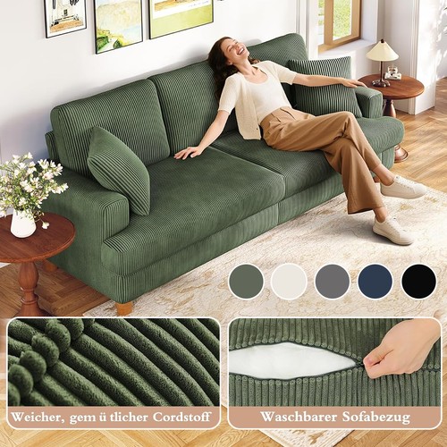 Cord sofa sitzer 221cm - 3,