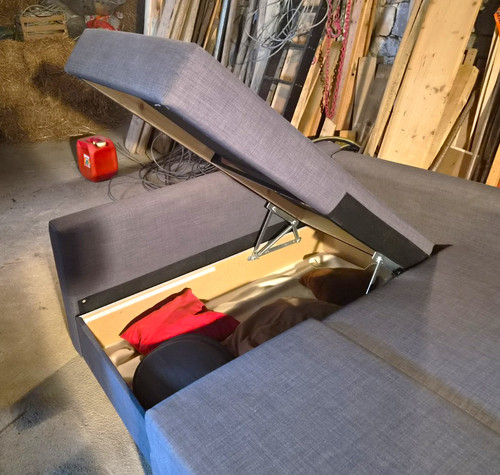 Schlafsofa grau modern - schlafsofa,
