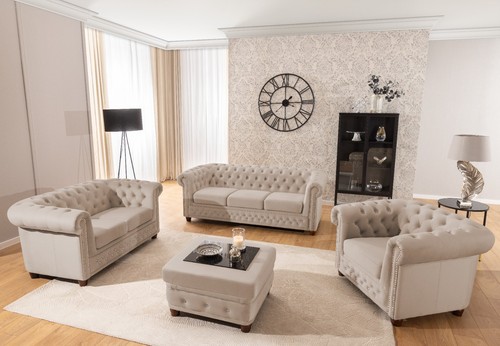 Chesterfield set 3 sofa - 1+2+3,