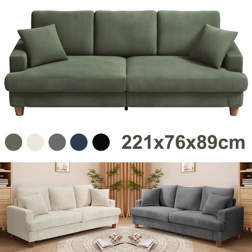 221cm sitzer cord sofa 53cm - cord,