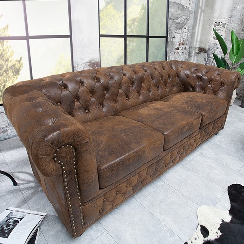 Chesterfield sitzer sofa - 3-sitzer,