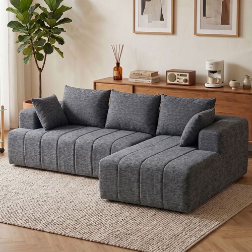 Homcom ecksofa form 256cm - l-form,