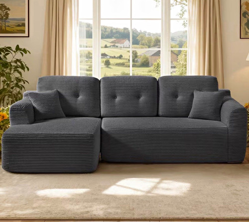 Modulares ecksofa grau mit - ecksofa,