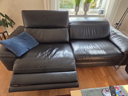 Schwarze leder couchgarnitur - schwarze, leder-couchgarnitur