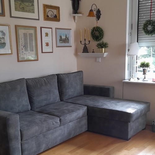 Graues ecksofa sitzer - 3-sitzer, mit