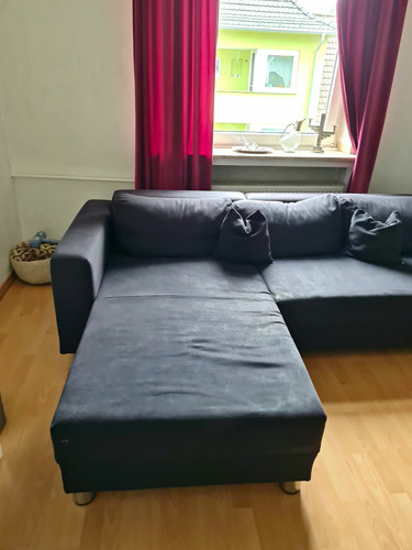 Ecksofa stoff grau sitzer - stoff,